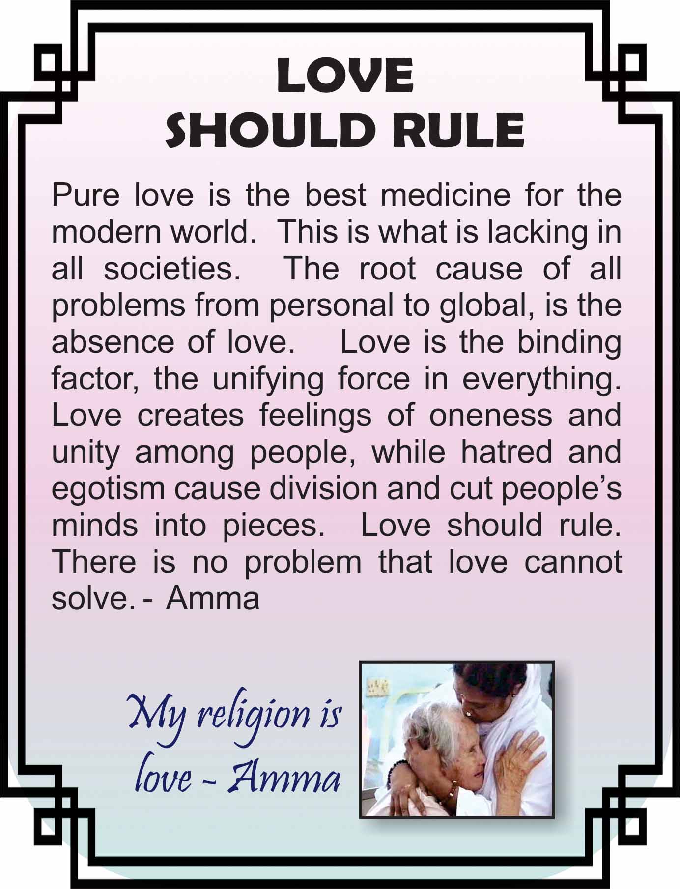 Love should rule