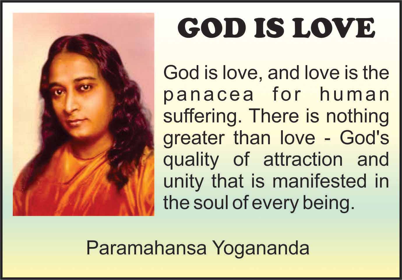 Yogananda God is love